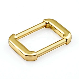 High Grade Custom Gold Metal Buckles, Wholesale Zinc Alloy Nickel-free Plated Square Metal Buckle for Bag Strap