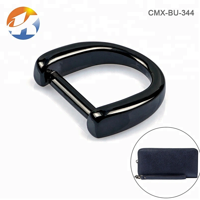 High End Zinc Alloy Handbag Gunmetal Metal D Ring Buckle For Bag