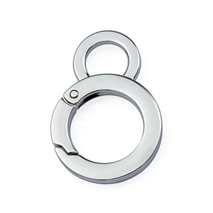 Wholesale Fashion High Quality 20mm Metal Key Ring Clasp, Zinc Alloy Metal Snap Hook with Hole for Bags