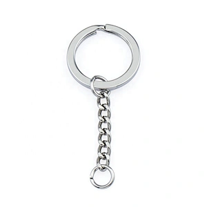 OEM ODM 1 Inch Metal Split Keychain, Metal Round O Ring with Chain for Key Chain