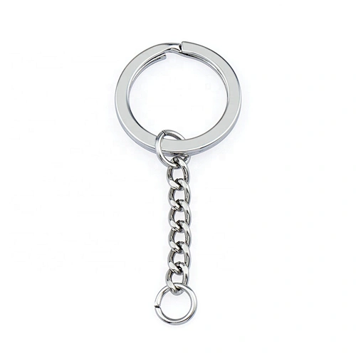 OEM ODM 1 Inch Metal Split Keychain, Metal Round O Ring with Chain for Key Chain