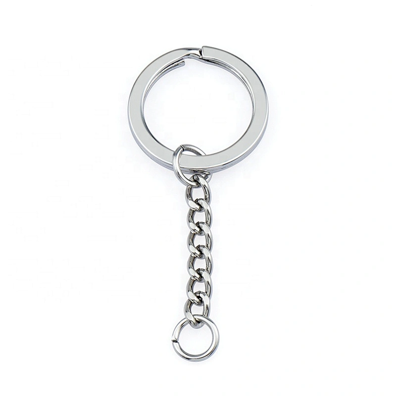 OEM ODM 1 Inch Metal Split Keychain, Metal Round O Ring with Chain for Key Chain