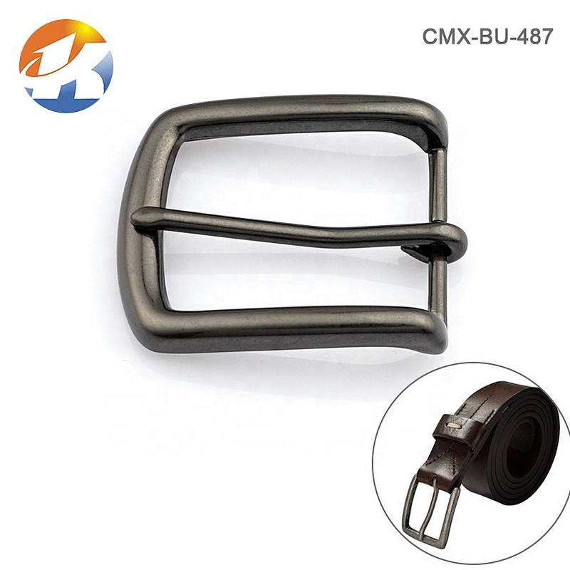 Wholesale High Quality 35mm Black Nickel Metal Belt Buckle Men, Custom Zinc Alloy Die Casting Metal Pin Belt Buckle Hardware
