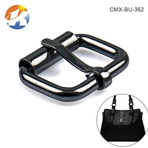 OEM ODM Nickel-Free Gunmetal Iron Roller Metal Pin Buckle, Wholesale Cheap Metal Adjuster Buckle for Bags