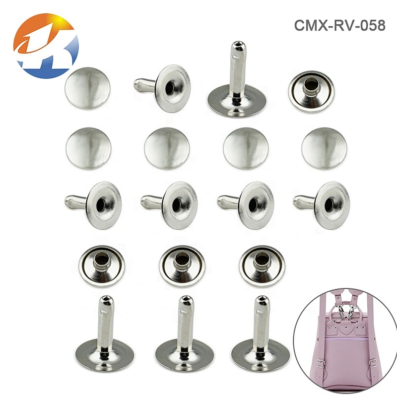 Factory Supply Bag Hardware Single Face Metal Rivet, 10mm Silver Metal Rivet For Garments