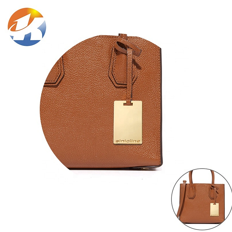 High Quality Handbag Hardware Metal Hang Logo Tag, Custom Gold Metal Name Plate Tags for Handbags^