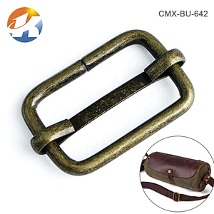 Wholesale Cheap Antique Brass Metal Adjustable Loop Buckle for Collars and Backpack