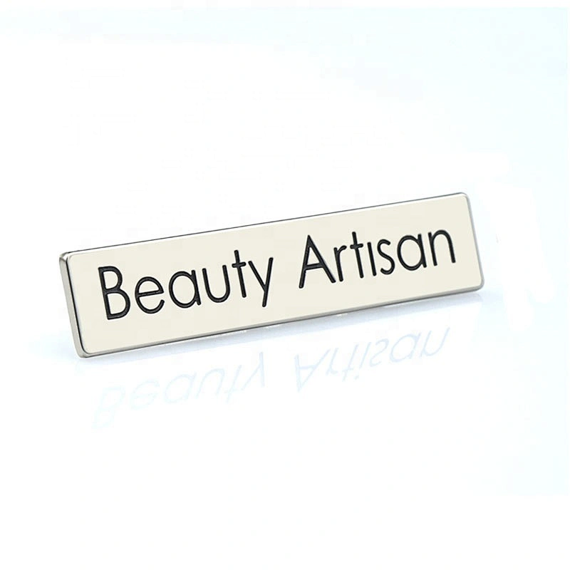Professional Manufacturer Custom Metal Engraved Logo Name Plate for Handbags, Zinc Alloy Nickel Metal Logo Label