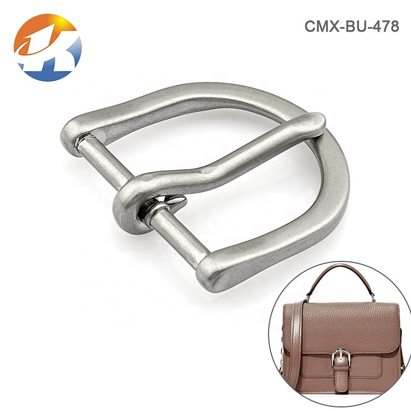 Custom High Quality 30mm Metal Belt Pin Buckle, Zinc Alloy Die-casting Nickel Metal Pin Buckle for Belt