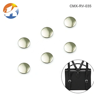 Wholesale Round without Logo Iron Snap Rivets for Bags, Silver Color Single Cap Metal Rivet for Clothing Shoes