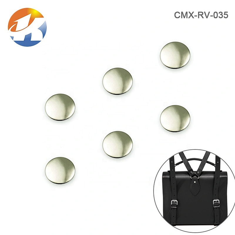 Wholesale Round without Logo Iron Snap Rivets for Bags, Silver Color Single Cap Metal Rivet for Clothing Shoes
