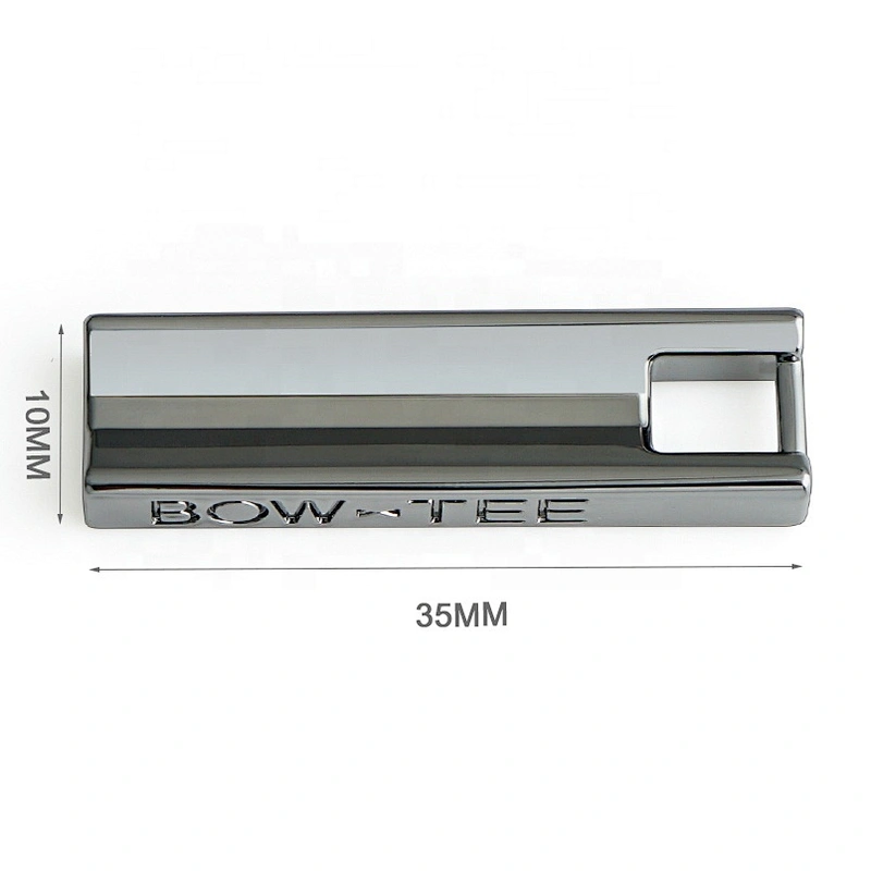 Personalized Custom Engraved Logo Metal Zipper Pull for Bag, Design Gunmetal Metal Zipper Puller