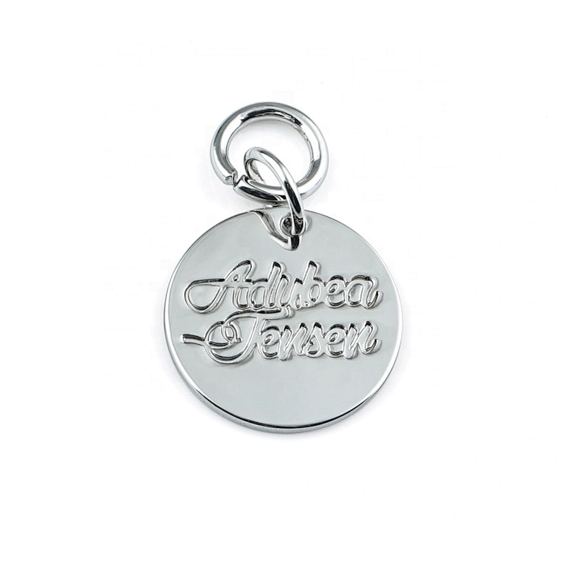 Professional Manufacturer Engraving Round Metal Custom Clothing Logos Tag