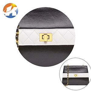 High Quality Custom Rectangle Gold Metal Bag Twist Turn Lock For Handbags