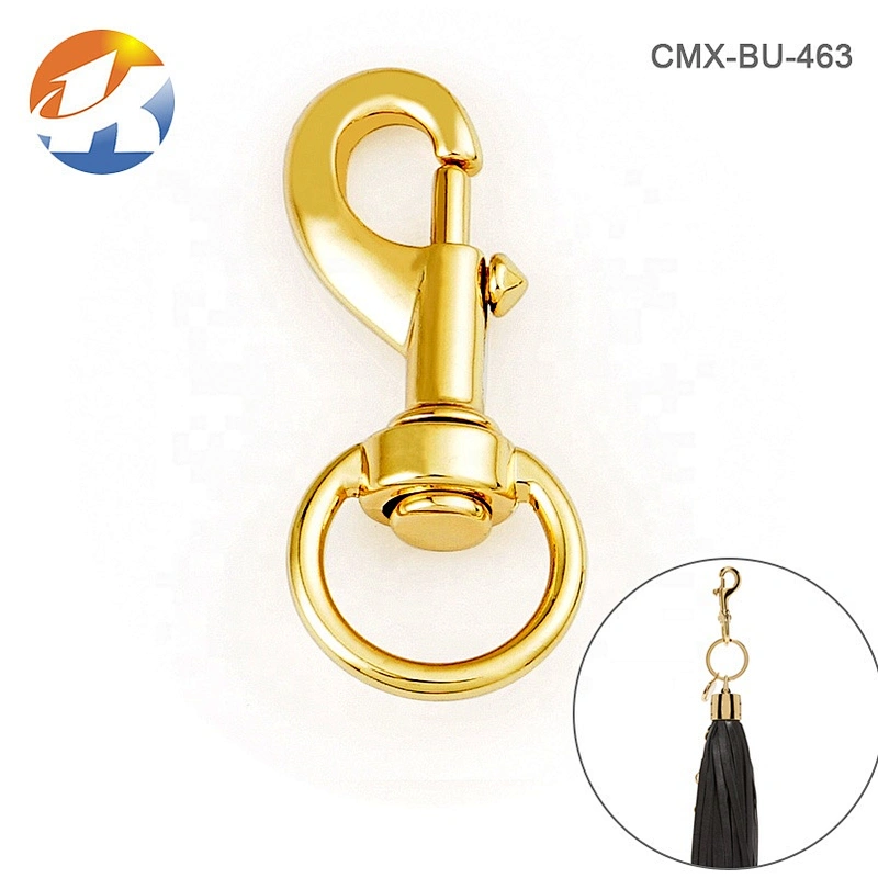 High Quality Metal Keychain Hook, Bag Hardware Gold Metal Snap Hook For Handbag
