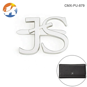 Kangsheng Factory Custom Brand Letter Metal Logo, Design Nickel Metal Letter Label for Handbags