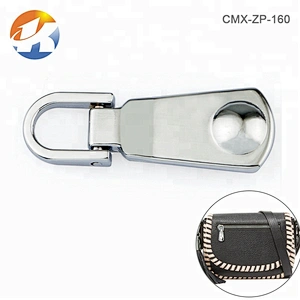 Handbag Accessories Nickel Plated Metal Zip Puller