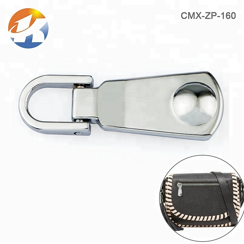 Handbag Accessories Nickel Plated Metal Zip Puller