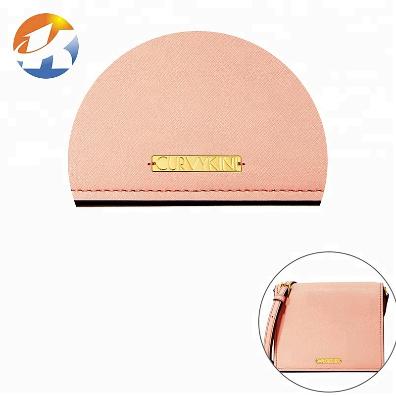 Custom Engraved Logo with 2 Holes Gold Metal Clothing Logo Label, Rectangle Metal Name Plate Tag for Garment