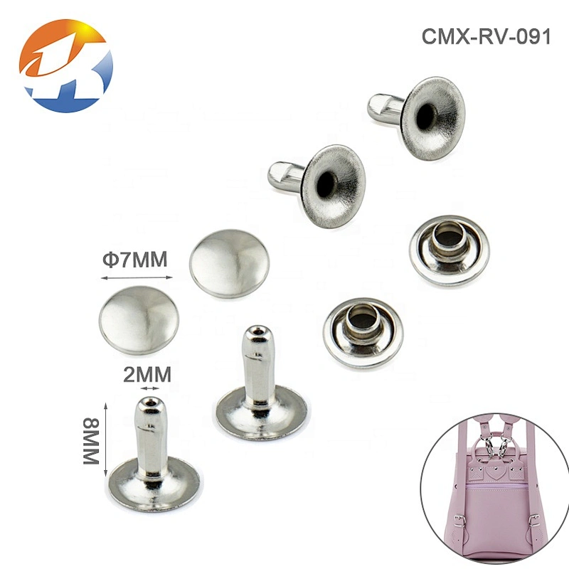 High Quality Sliver Plated Single Cap Rivets, Handbag Metal Rivets For Clothing
