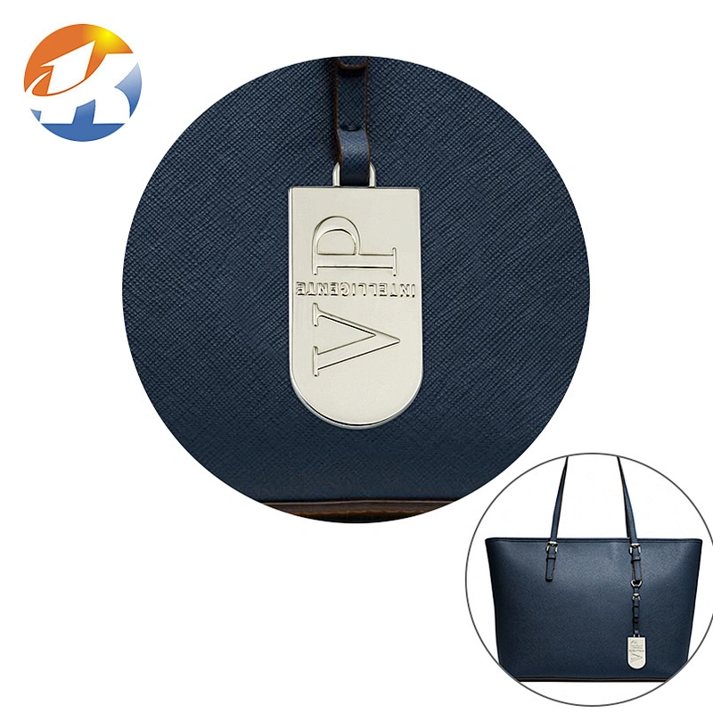VIP Embossed Logo Hanging Bag Brand Logo Metal Tag