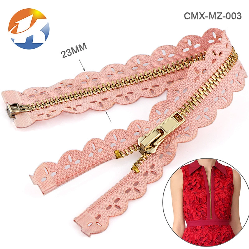 Manufacture Wholesale Nylon Tape Metal Teeth Zipper Roll, Gold Metal Zipper for Garment