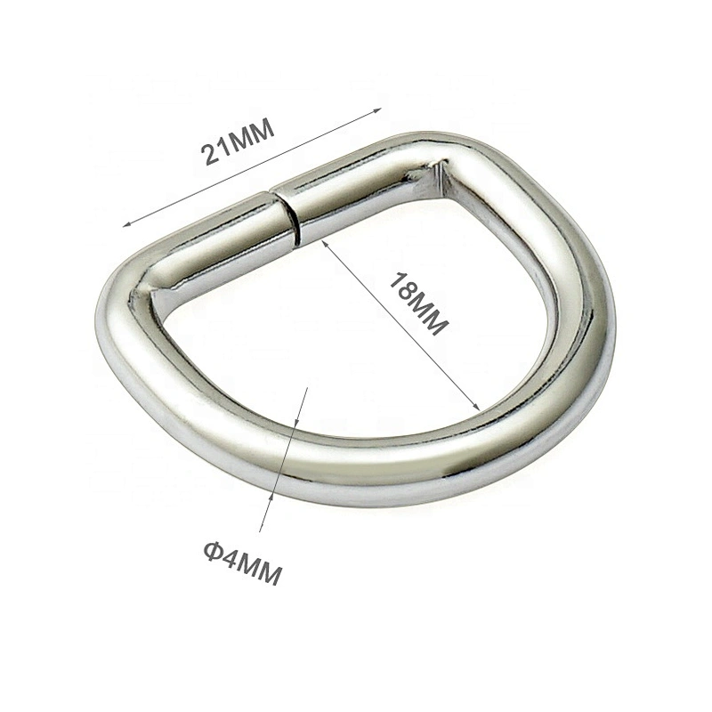 Bag Hardware Accessories Iron 20mm Metal D Ring, Wholesale Factory Price Nickel D-ring Buckle for Backpack