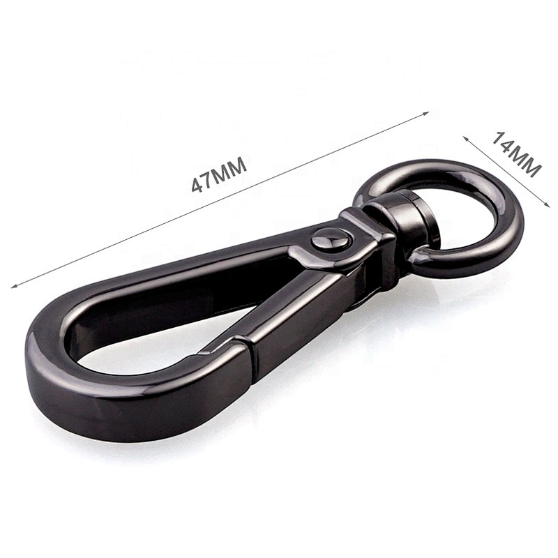 Professional Manufacturer Handbag Metal Spring Snap Hook Buckle, Custom Gunmetal Metal Swivel Snap Hook for Bags