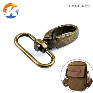 38mm Alloy Bronze Metal Snap Hook For Bag's Strap, Wholesale Factory Price Spring Metal Snap Hook