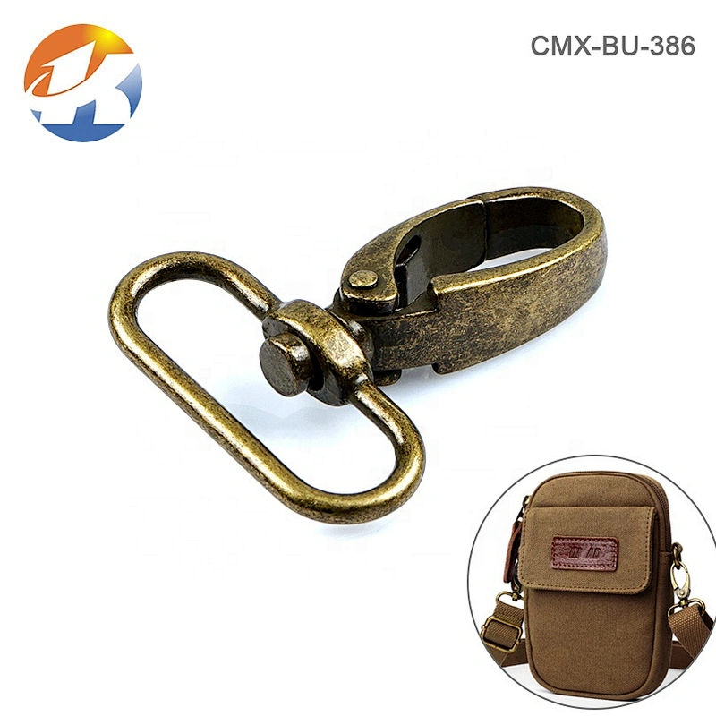 38mm Alloy Bronze Metal Snap Hook For Bag's Strap, Wholesale Factory Price Spring Metal Snap Hook