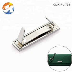 Design Engraved Logo with Claws Metal Plate, Bag Accessories Custom Small Metal Label Tag for Wallet^