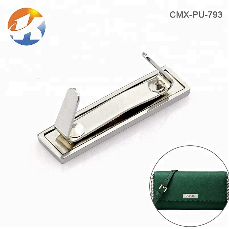 Design Engraved Logo with Claws Metal Plate, Bag Accessories Custom Small Metal Label Tag for Wallet^