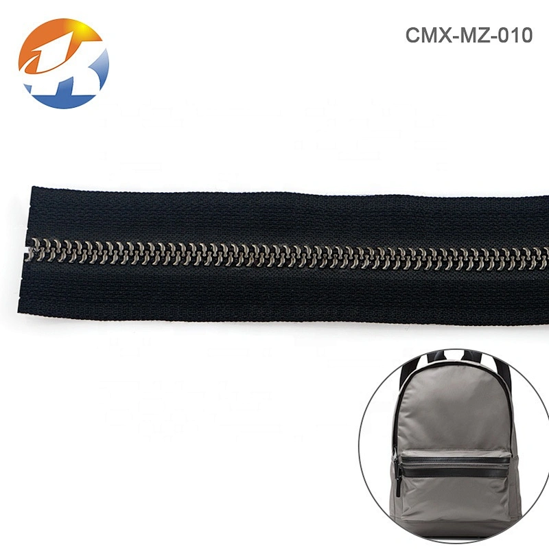 High End Handbags Hardware Custom Metal Zipper with Gunmetal Tooth for Clothing