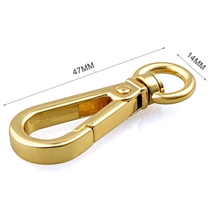 Zinc Alloy Gold Handbag Metal Clip Swivel Snap Hoook for Bag, Fashion Metal Hook Buckle for Purse
