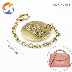 Eiffel Tower Gold Custom Metal Handbag Hanging Logo