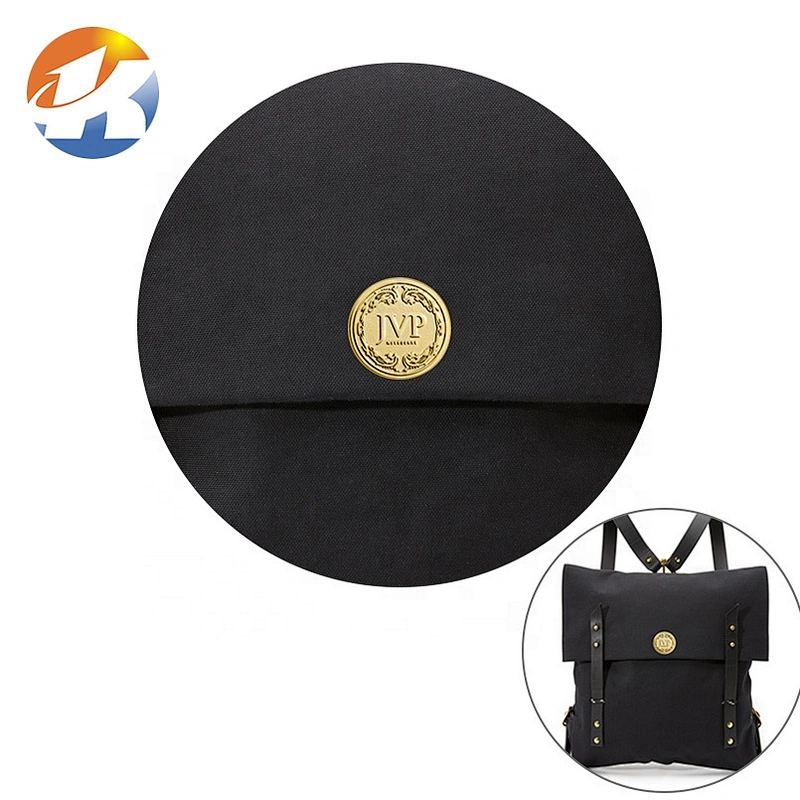 Handbag Hardware Custom Round with Embossed Logo Metal Badge, Gold Metal Label Tag for Bags