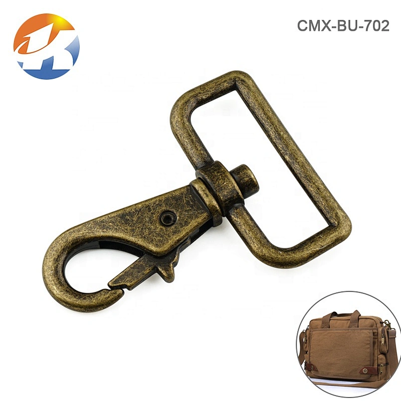 Backpack Accessories Alloy Bronze 1.5 Inch Metal Swivel Spring Snap Dog Hook For Bag
