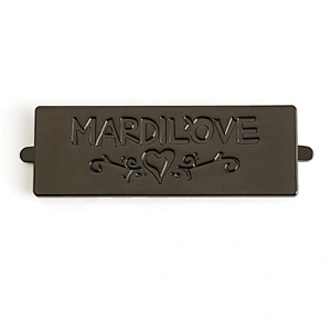 Rectangle Engraved Logo Metal Plate with Screws Fixation, Custom Metal Logo Labels for Handbags
