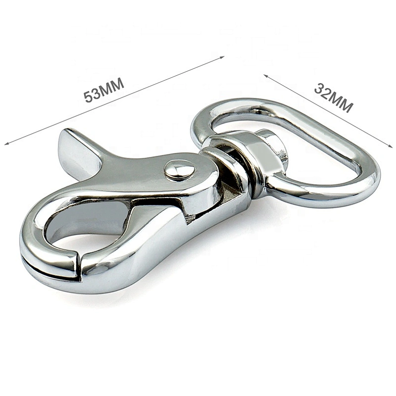 Bag Accessories Metal Dog Swivel Snap Hook For Handbag, Zinc Alloy Die-casting Metal Dog Hook *