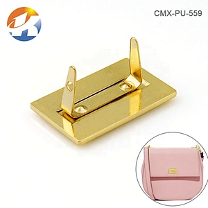 Rectangle Shape with 4 Decorative Rivets Metal Label, Manufacturer Custom Gold Metal Logo Plate for Handbags*