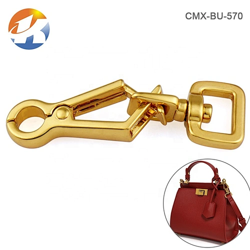 Professional Manufacture Fashion Dull Gold Metal Clip Hook For Bag