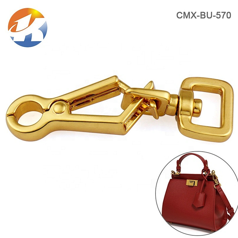 Professional Manufacture Fashion Dull Gold Metal Clip Hook For Bag