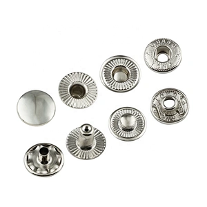 New Arrival Products Shiny Nickel Metal Snap Button, 15Mm Metal Snap Dome Button For Bag Garment