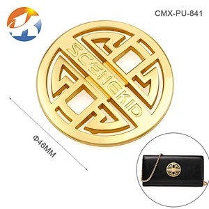 Circle With Cut Out Logo Custom Made Metal Logo Charms