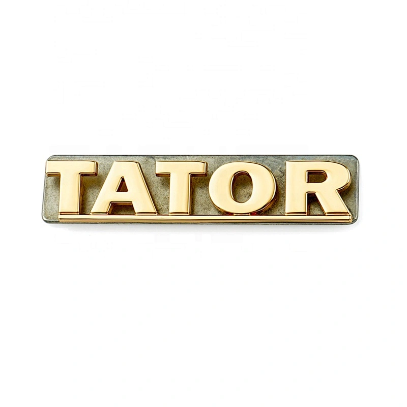 Gold Plated Metal Bag Accessories Name Plate Label Logo, Custom Metal Letters Logos For Handbags