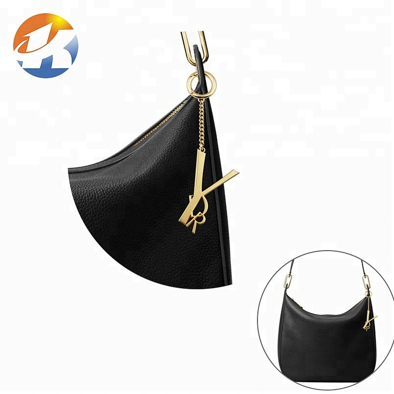 Spring Hook With Chain And Letters Metal Gold Logo For Handbags
