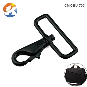 Factory Wholesale Top Quality 2 Inch Black Metal Spring Dog Snap Hook for Bag Hardware