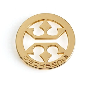Factory Direct Custom 3D Embossed Logo Metal Tag for Bags, Round Metal Logo for Wallet