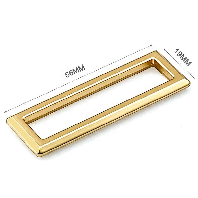 High-End Quality Bag Accessories Luggage Strap Metal Bag Buckle, Gold Plated Metal Rectangle Buckle for Strap