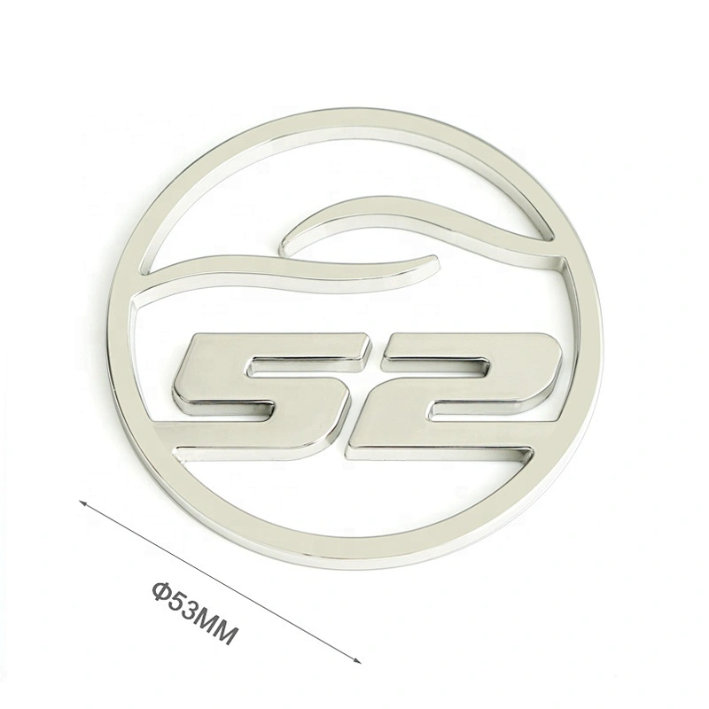 Custom Self Adhesive Metal Logo Tag, Zinc Alloy Die-casting Round Metal Label for Bag